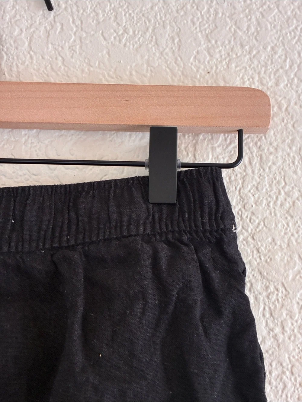 Old Navy | Like new black linen blend elastic waist mini skirt girls size 8